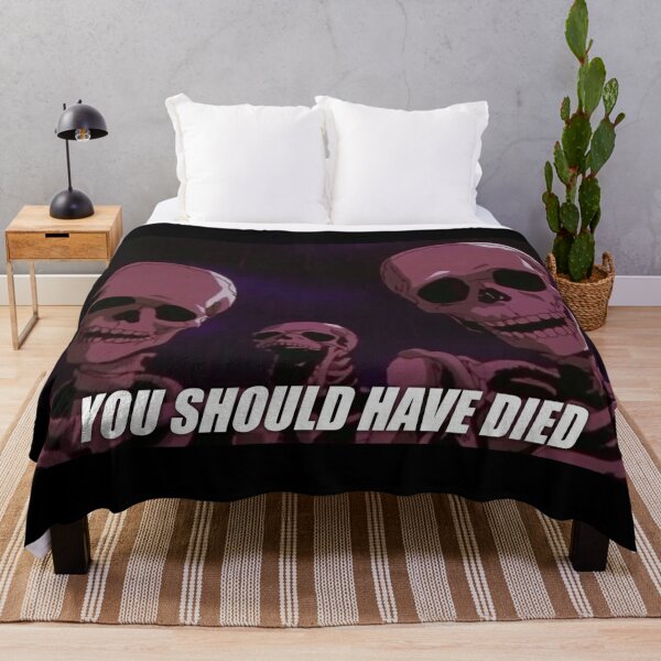 You Should Have Died - Berserk Skeletons Meme Throw Blanket RB2701 product Offical berserk Merch